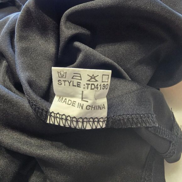 Avec Black Lace Sleeveless Mini Babydoll Dress Women Size L - Picture 6 of 7